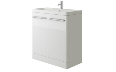 Charm floor standing (2 door) unit & ceramic basin – 800mm