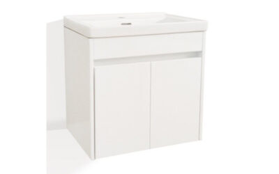 Vera 2 door wall hung vanity unit ceramic basin – 400mm