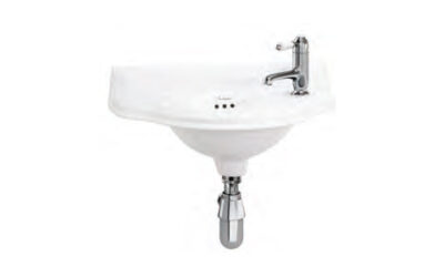 Burlington curved cloakroom basin 505 x 255mm