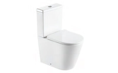 Rimless compact closed back pan 590mm projection, 430mm semi comfort