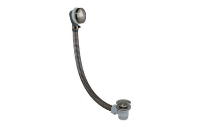 Extended click clack bath waste – brushed black