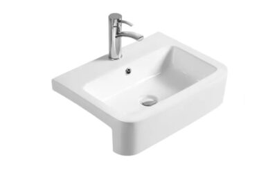 Semi-recessed basin 570 x 415 x 155mm