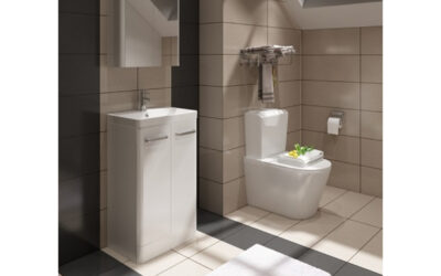Charm floor standing (2 door) unit & ceramic basin.