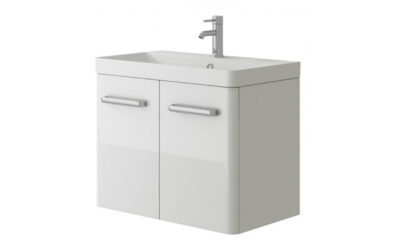 Charm wall mounted ( 2 door) unit & ceramic basin.