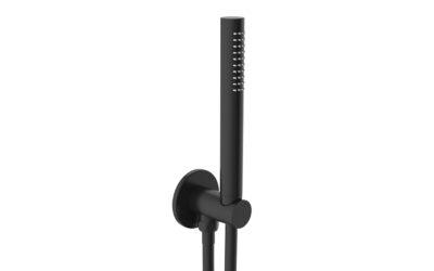 Round water wall outlet – matt black