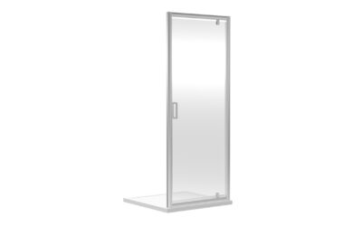 Rene 760mm satin chrome profile pivot door 6mm – chrome