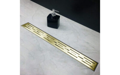 Elegance shower grate – 600mm- brushed gold