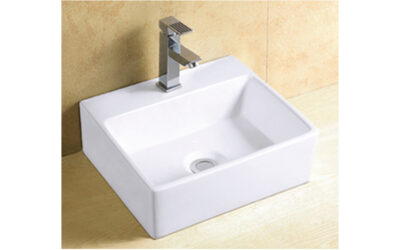 Square cloakroom basin