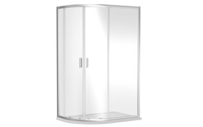 1000x800x1850mm offset quad enclosure 6mm – chrome
