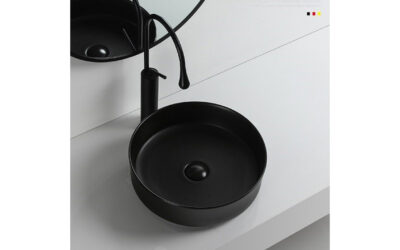 Onyx counter top/no tap hole basin-355x355x115mm-matt black