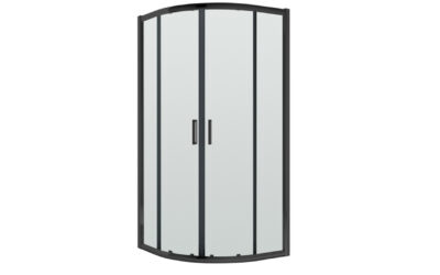 900x900x1850mm quadrant enclosure 6mm – black