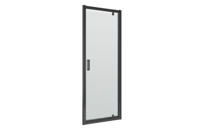 800x1850mm pivot shower door 6mm – black