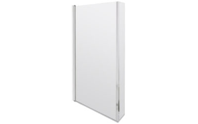 Sq shower screen, fixed return 6mm – chrome
