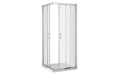 Ella 760×760 corner entry enclosure 1850 6mm – chrome