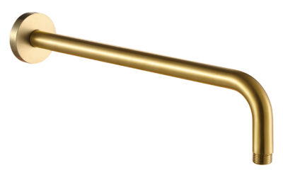 Round shower arm 400mm – brushed brass