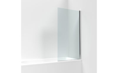 Square bath screen 6mm chrome