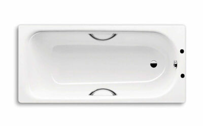 Kaldewei saniform plus 1800 x 800mm bath – white – 2 tap hole – twin grip (excl. Feet & grips)