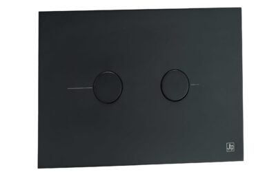 Matt black metal pneumatic flush plate