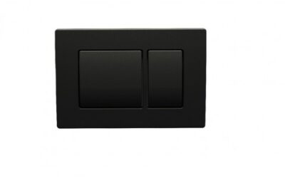 Euro key dual flush plate  – matt black
