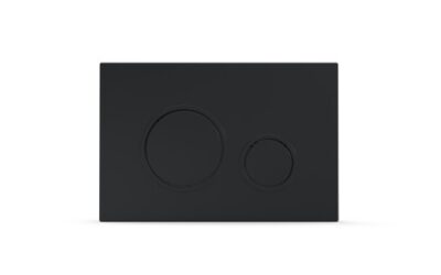 Euro circle dual flush plate – matt black