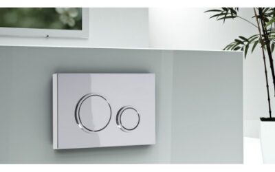 Euro circle dual flush plate – gloss chrome