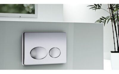 Euro tactile dual flush plate – gloss chrome
