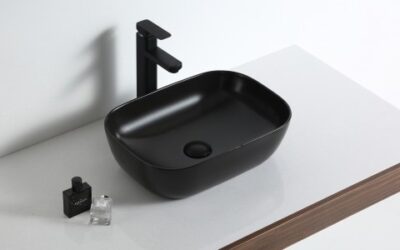 Onyx counter top/no tap hole basin – matt black