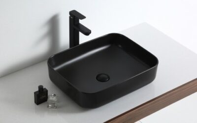 Onyx counter top/no tap hole basin-matt black