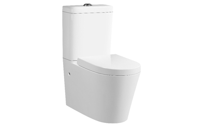 Decor close coupled toilet (fully back to wall) with soft close seat