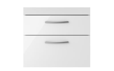 600 wall hung 2-drawer basin unit