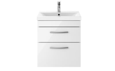 500 wall hung 2-drawer vanity & basin 1