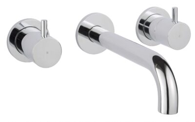 Florence 3 hole wall mounted basin mixer – chrome